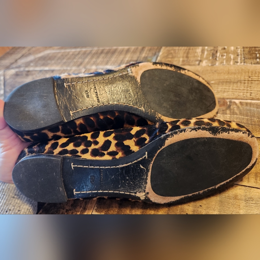Tory Burch MULTI-LOGO LEOPARD ELASTIC BALLET FLATS Size 5.5 - Picture 11 of 14